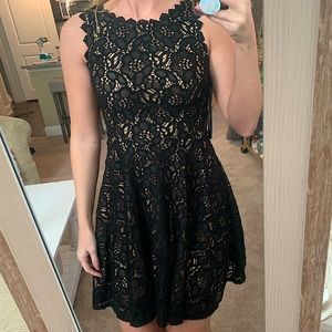City Studio Black Lace Dress